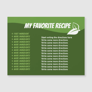 Yummy CC0957 Refrigerator recipe Magnetic card