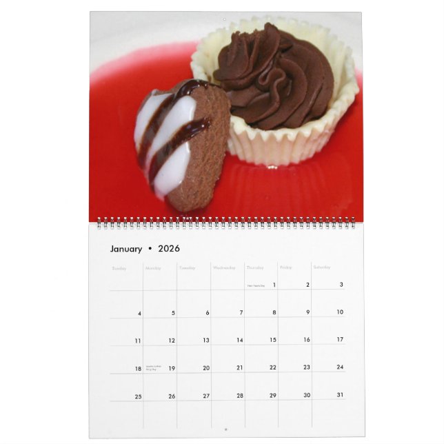 YUMMY CHOCOLATE  YEAR CALENDA CALENDAR (Jan 2026)