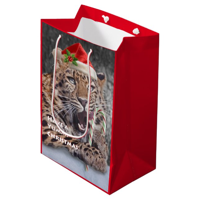 Yummy Christmas Medium Gift Bag (Front Angled)