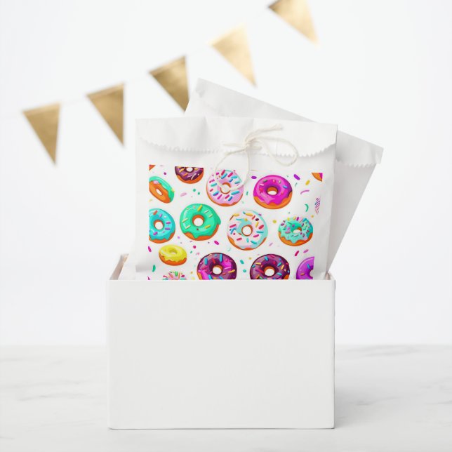 Yummy cream doughnuts pattern favour bags (Party)