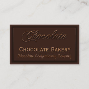 Yummy Creamy Chocolate Bakery Business Cards