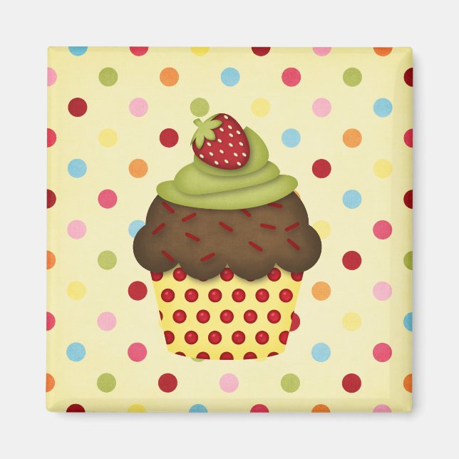 yummy cupcake magnet (Front)