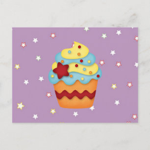 yummy cupcake postcard