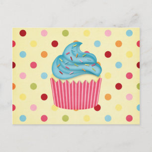 yummy cupcake postcard