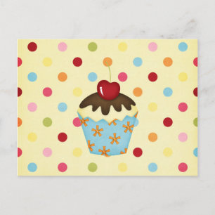 yummy cupcake postcard