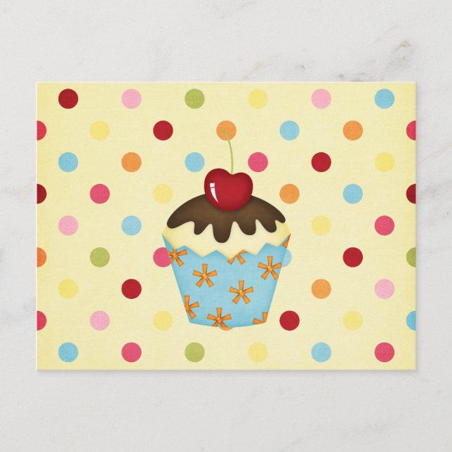 yummy cupcake postcard (Front)