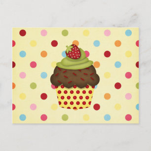 yummy cupcake postcard