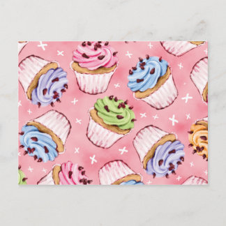 Yummy Cupcakes and Kisses Postcards