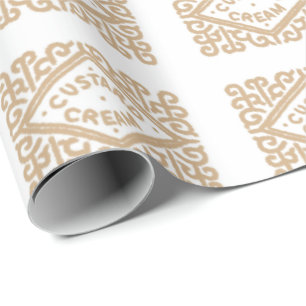 Yummy custard cream biscuits wrapping paper
