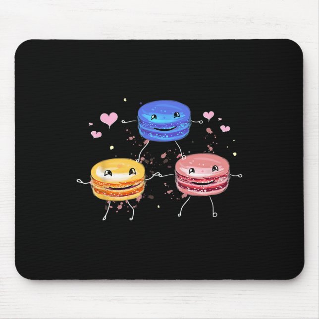 Yummy Cute Cheerleading Macaroon Gift  Mouse Mat (Front)