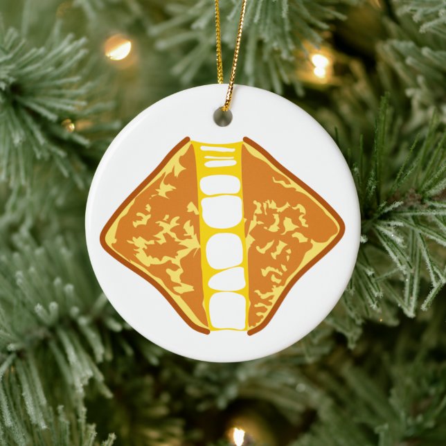 Yummy Delicious Gooey Grilled Cheese Ceramic Tree Decoration (Tree)