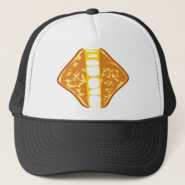 Yummy Delicious Gooey Grilled Cheese Trucker Hat (Front)