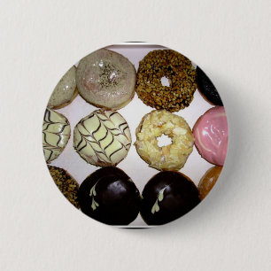 YUMMY DONUTS 6 CM ROUND BADGE