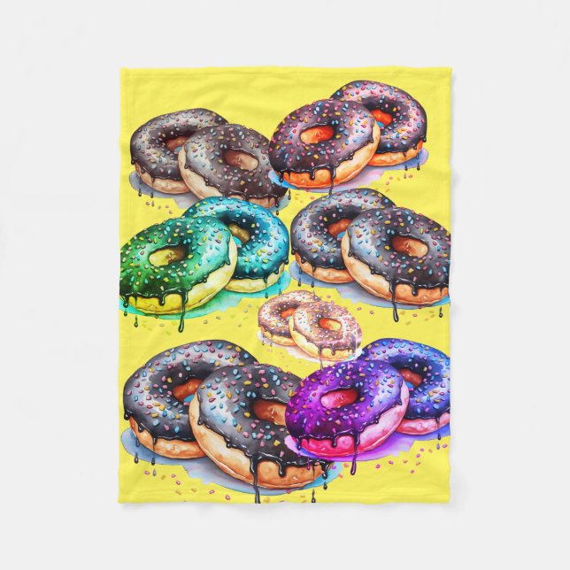 (yummy) doughnut fleece blanket (Front)