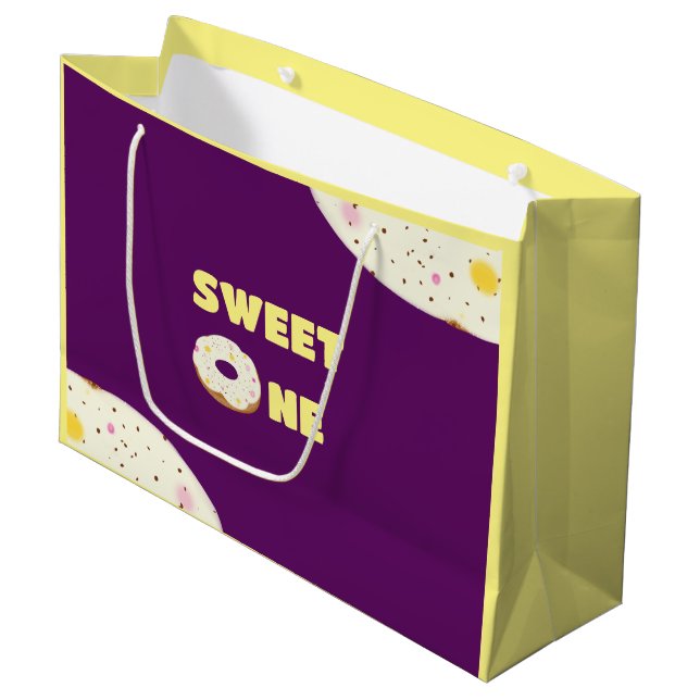 Yummy doughnut large gift bag (Front Angled)