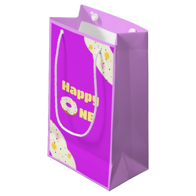 Yummy doughnut small gift bag (Front Angled)