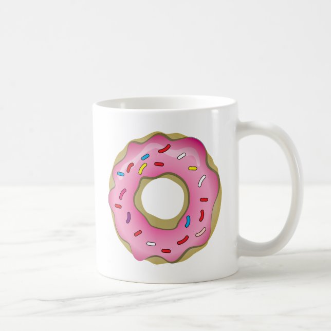 Yummy Doughnut with Icing and Sprinkles Coffee Mug (Right)