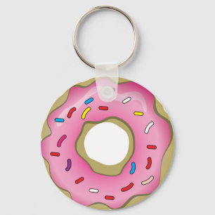 Yummy Doughnut with Icing and Sprinkles Key Ring