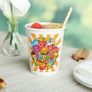 Yummy Fast Food Paper Cups