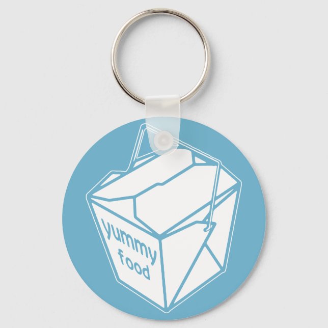 Yummy Food Take-out Box Key Ring (Front)