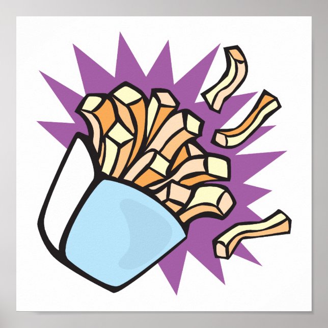 yummy french fries poster (Front)
