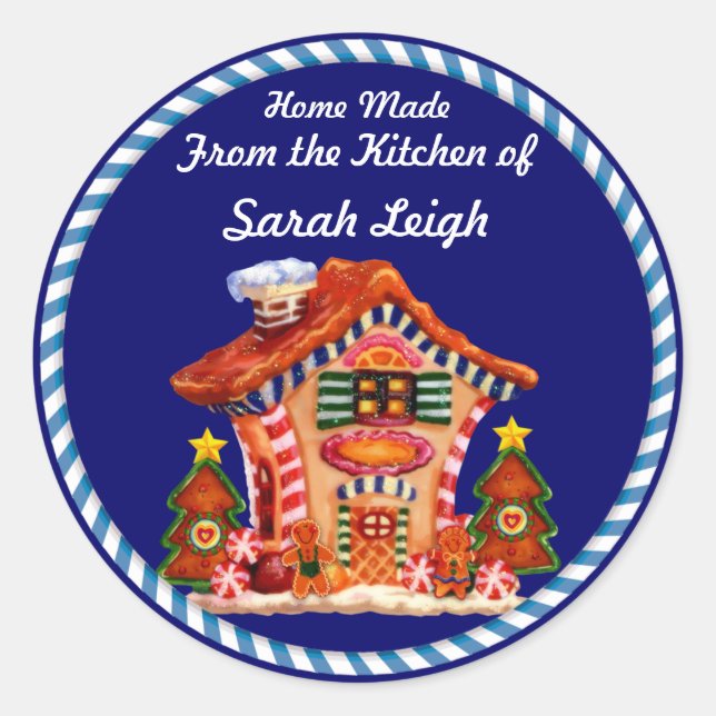 Yummy Gingerbread Food Gift Sticker (Front)