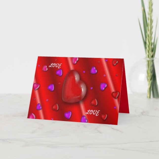 Yummy Hearts Greeting Card (Front)