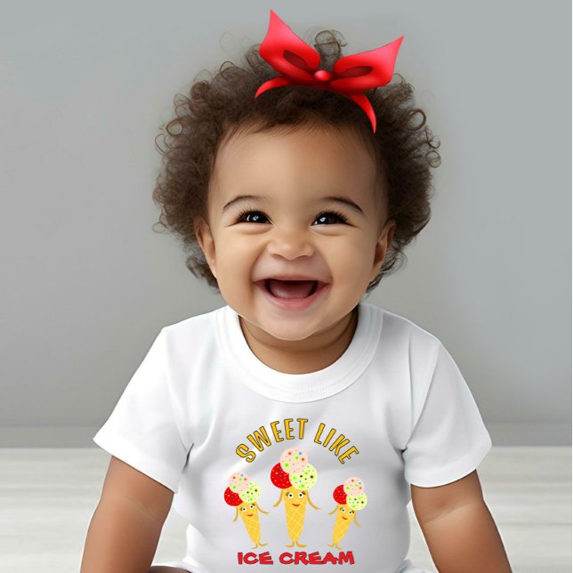 Yummy ice cream  baby bodysuit (Creator Uploaded)