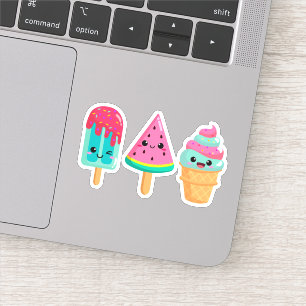 Yummy Ice Cream Trio Summer Vibe