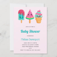 Yummy Ice Cream Trio Summer Vibe Baby Shower