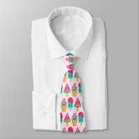 Yummy Ice Cream Trio Summer Vibe Pattern