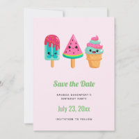 Yummy Ice Cream Trio Summer Vibe