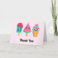 Yummy Ice Cream Trio Summer Vibe Thank You