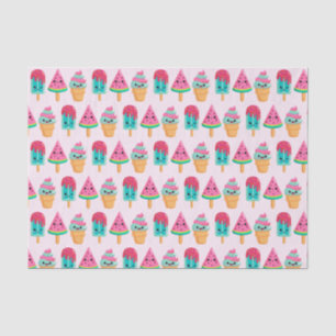 Yummy Ice Cream Trio Summer Vibe Tissue Paper