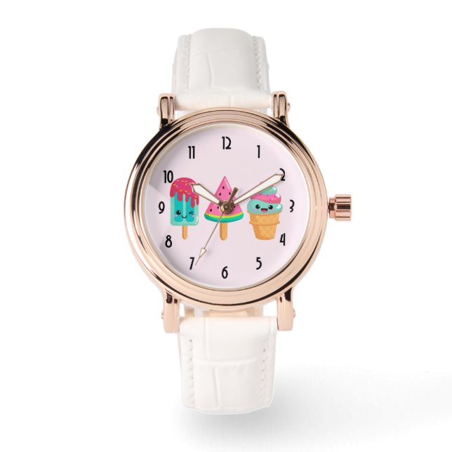 Yummy Ice Cream Trio Summer Vibe Watch (Front)