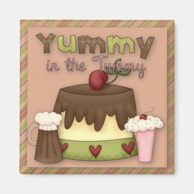Yummy in the Tummy Sweet Treats Magnet (Front)