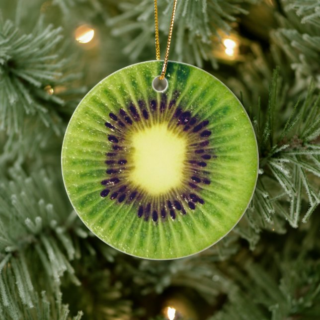 Yummy Kiwi Fruit Green 4Stephanie Ceramic Tree Decoration (Tree)