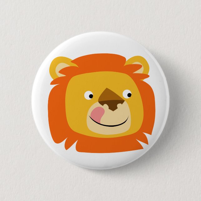 Yummy lion button badge (Front)