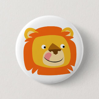 Yummy lion button badge