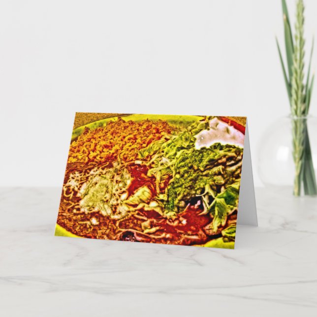 Yummy Mexican Food Card (Front)