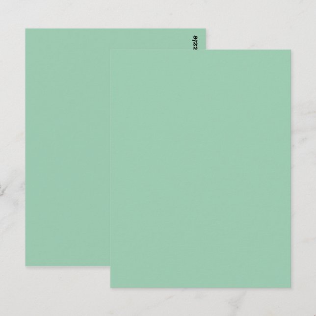 Yummy Mint Green Solid Colour  Postcard (Front/Back)