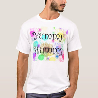 yummy mummy flowers tshirt