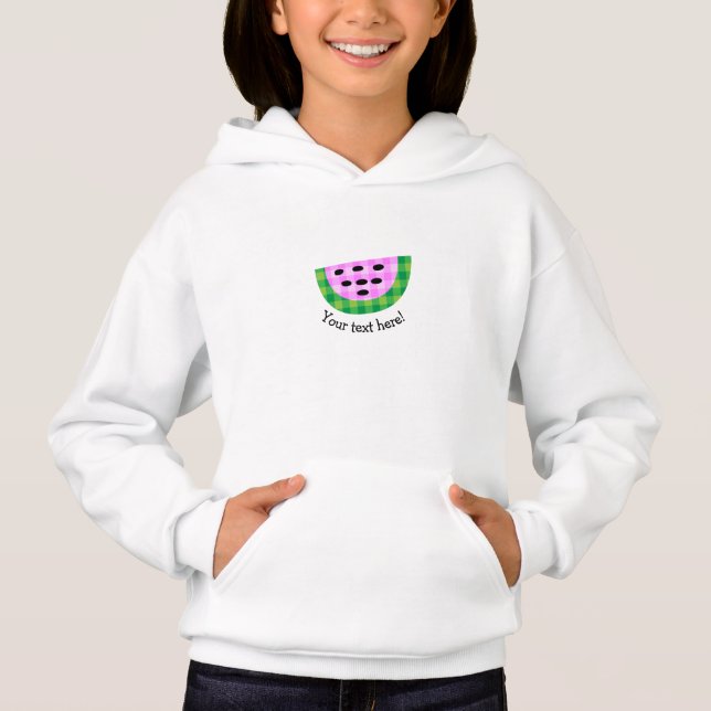 Yummy Neon Plaid Watermelon Slice Icon (Front)