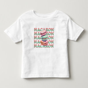 Yummy Pastel Macaron Cookies with Vintage Vibe Toddler T-Shirt