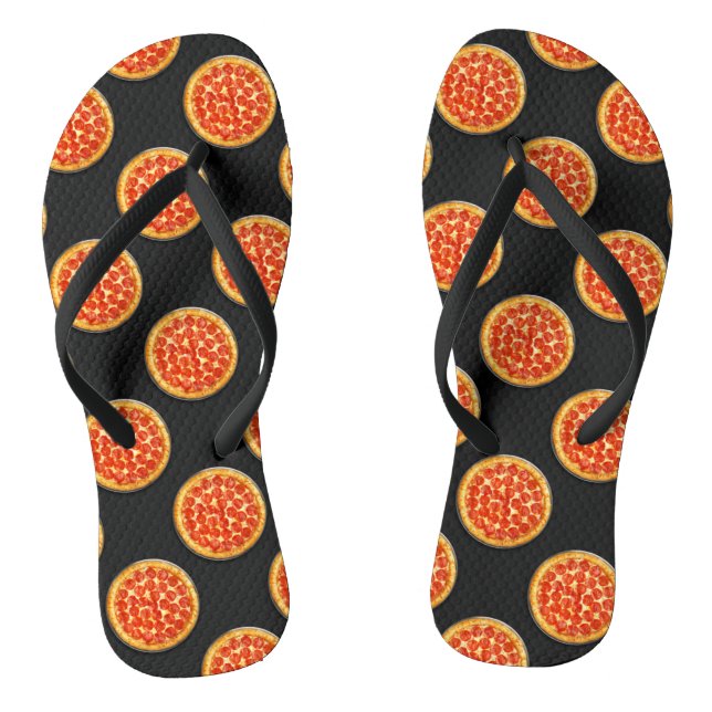 Yummy Pepperoni Pizza Flip Flops (Footbed)