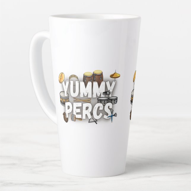 Yummy Percs Latte Mug (Left Angle)