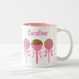 Yummy Pink Cake Pops Personalised Mug