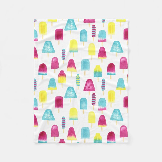 Yummy Popsicles Fleece Blanket (Front)