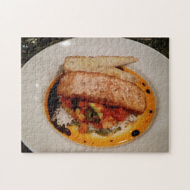 Yummy! Puzzle - Delicious Salmon Dish (Horizontal)