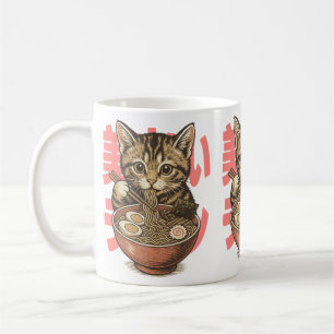 Yummy Ramen Kitten Coffee Mug